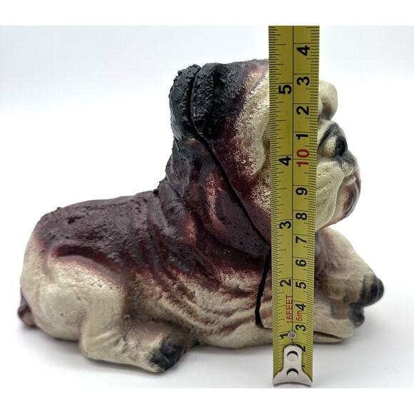 Antique Hubley Old English Bulldog Laying Down Cast Iron Still Penny Bank Rare - Picture 13 of 13